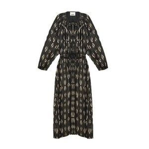 Isabel Marant Maxi Dress With Vertical Stripes And Abstract Shapes - NWT